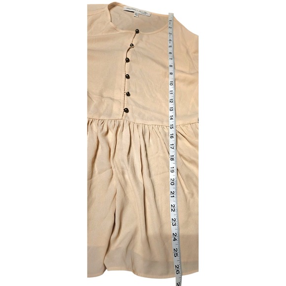 Banana Republic x Olivia Palermo‎ Long Sleeve Blouse Xs Womens Blush Peplum - Picture 8 of 9